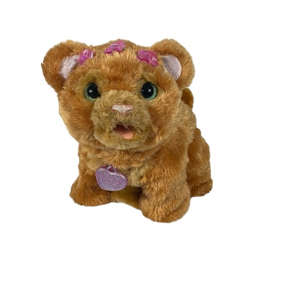 FurReal Friends Woodland Sparkle Peanut Butter Baby Bear Cub Walks Talks Plush - Picture 1 of 9